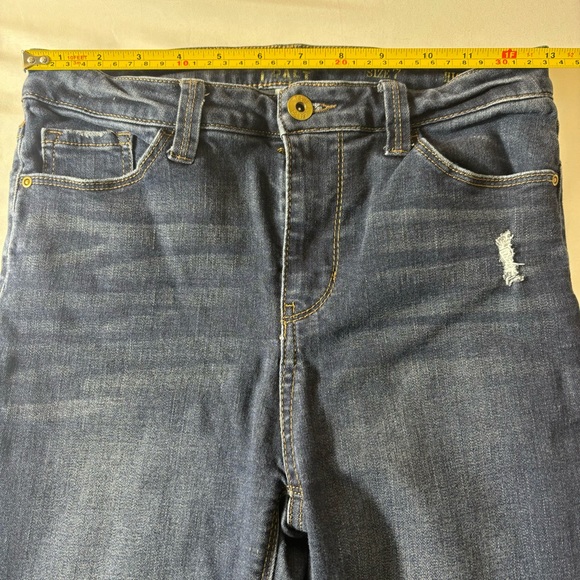 True Craft High Rise Skinny Jeans Slightly Distressed Blue Denim Pants Size 7 - Picture 11 of 15